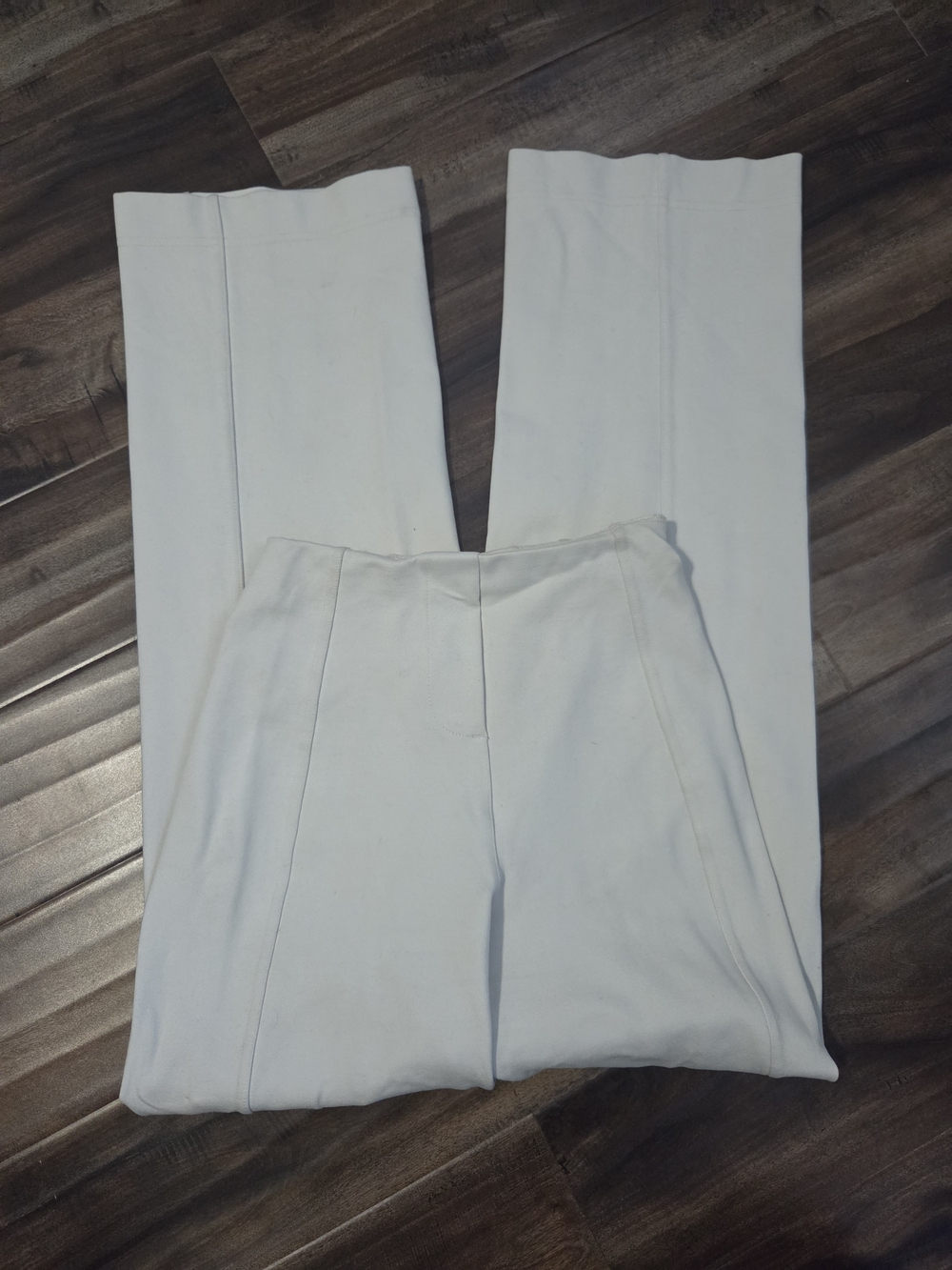 White High-Rise Wide Leg Pants